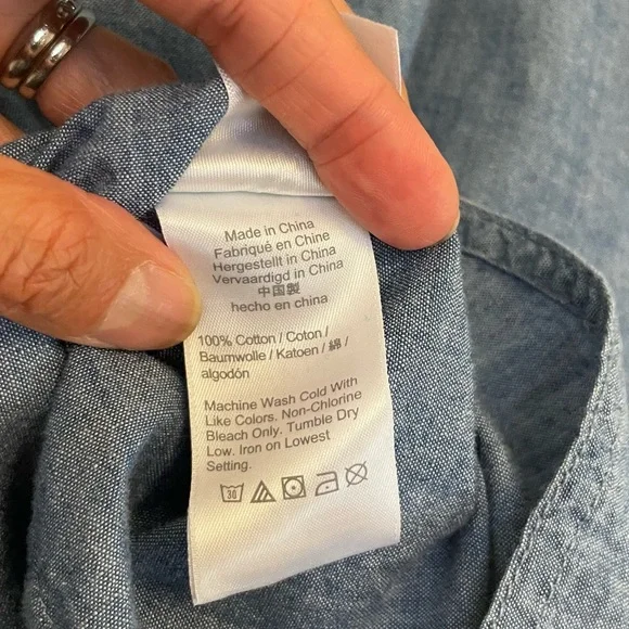 J. Crew Tuxedo Chambray Shirt - Picture 5 of 6